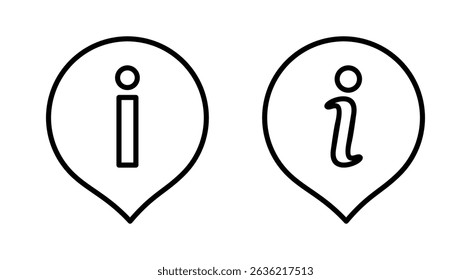 Icono de signo de información. sobre nosotros signo y Vector. signo de interrogación