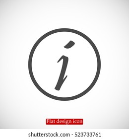Information sign icon, vector best flat icon, EPS