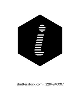 Information sign icon vector - Black