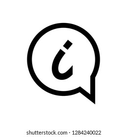 Information sign icon vector - Black