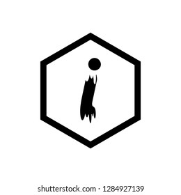 Information sign icon vector - Black