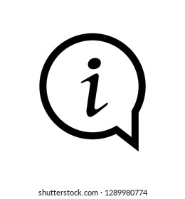 Information sign icon vector - Black