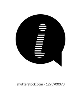 Information sign icon vector - Black