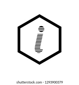 Information sign icon vector - Black