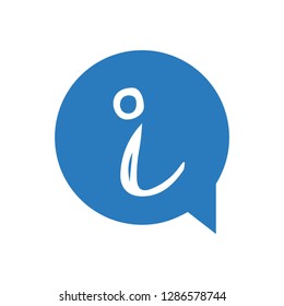 Information sign icon vector - Blue