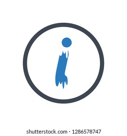 Information sign icon vector - Blue