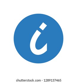 Information sign icon vector - Blue