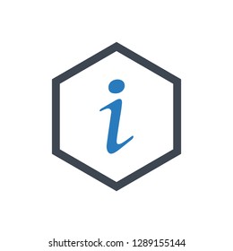 Information sign icon vector - Blue