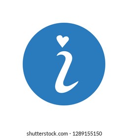 Information sign icon vector - Blue