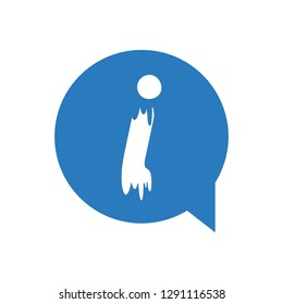 Information sign icon vector - Blue
