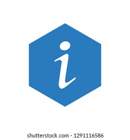 Information sign icon vector - Blue