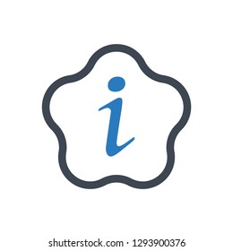 Information sign icon vector - Blue
