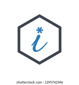 Information sign icon vector - Blue