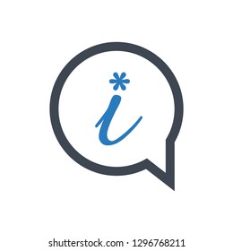 Information sign icon vector - Blue