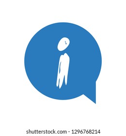 Information sign icon vector - Blue