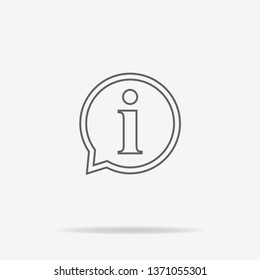 Information sign icon. Vector concept illustration for design.