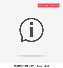 Information sign icon. Vector concept illustration for design.
