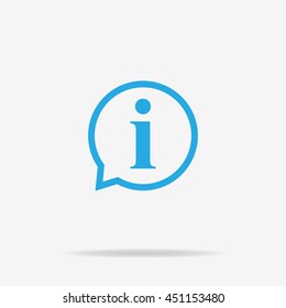 Information sign icon. Vector concept illustration for design.