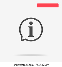 Information sign icon. Vector concept illustration for design.