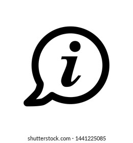información signo icono vector diseño plano