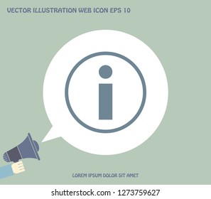 Information sign icon, vector illustration. Flat design style