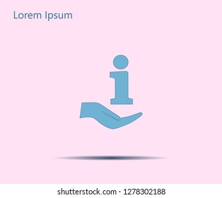 Information sign icon, vector illustration. Flat design style