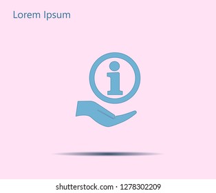 Information sign icon, vector illustration. Flat design style
