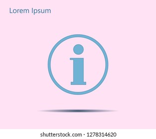 Information sign icon, vector illustration. Flat design style