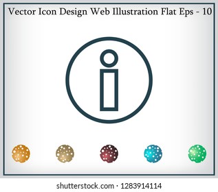 Information sign icon, vector illustration. Flat design style
