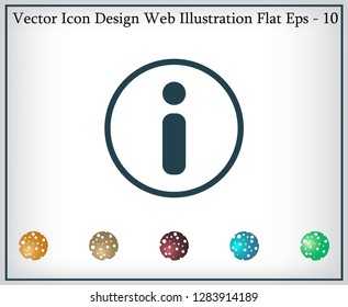 Information sign icon, vector illustration. Flat design style