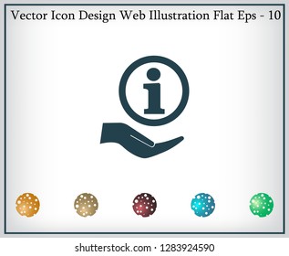 Information sign icon, vector illustration. Flat design style