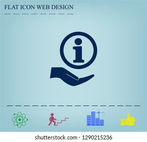 Information sign icon, vector illustration. Flat design style