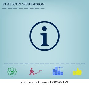 Information sign icon, vector illustration. Flat design style