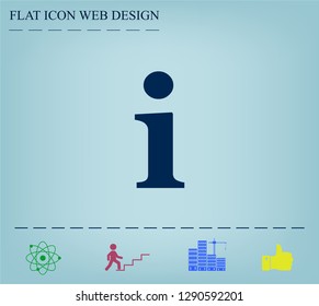 Information sign icon, vector illustration. Flat design style