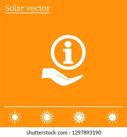 Information sign icon, vector illustration. Flat design style