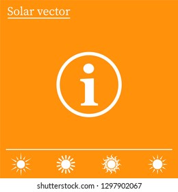 Information sign icon, vector illustration. Flat design style