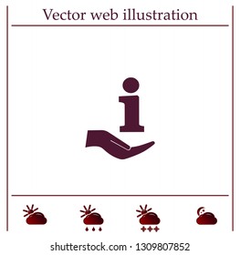 Information sign icon, vector illustration. Flat design style