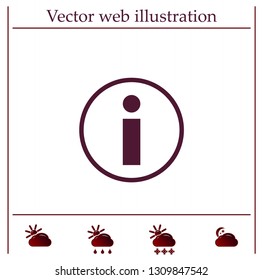 Information sign icon, vector illustration. Flat design style