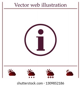 Information sign icon, vector illustration. Flat design style