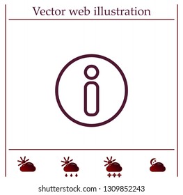 Information sign icon, vector illustration. Flat design style