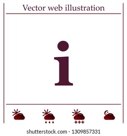 Information sign icon, vector illustration. Flat design style