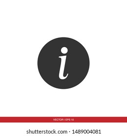 Information Sign Icon Vector Illustration