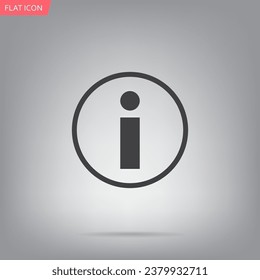 Information sign icon, vector illustration. Flat design style