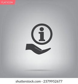 Icono de signo de información, ilustración vectorial. Estilo de diseño plano