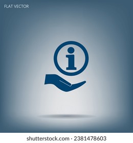 Information sign icon, vector illustration. Flat design style