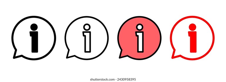 Ilustración vectorial de icono de signo de información. sobre nosotros signo y símbolo. signo de interrogación icono