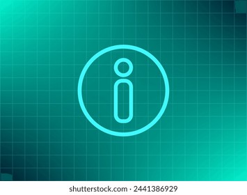 Informationszeichensymbol, Vektorgrafik. Flacher Designstil