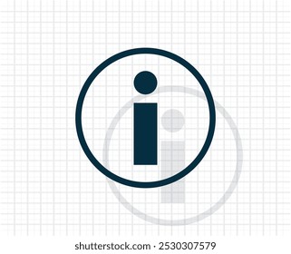 Information sign icon, vector illustration. Flat design style