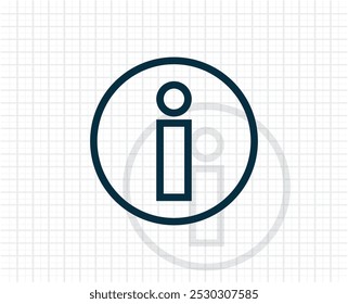 Icono de signo de información, Ilustración vectorial. Estilo de diseño plano