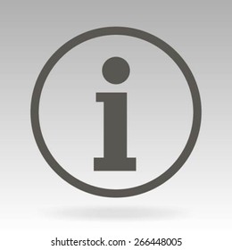 Information sign icon, vector illustration. Flat design style